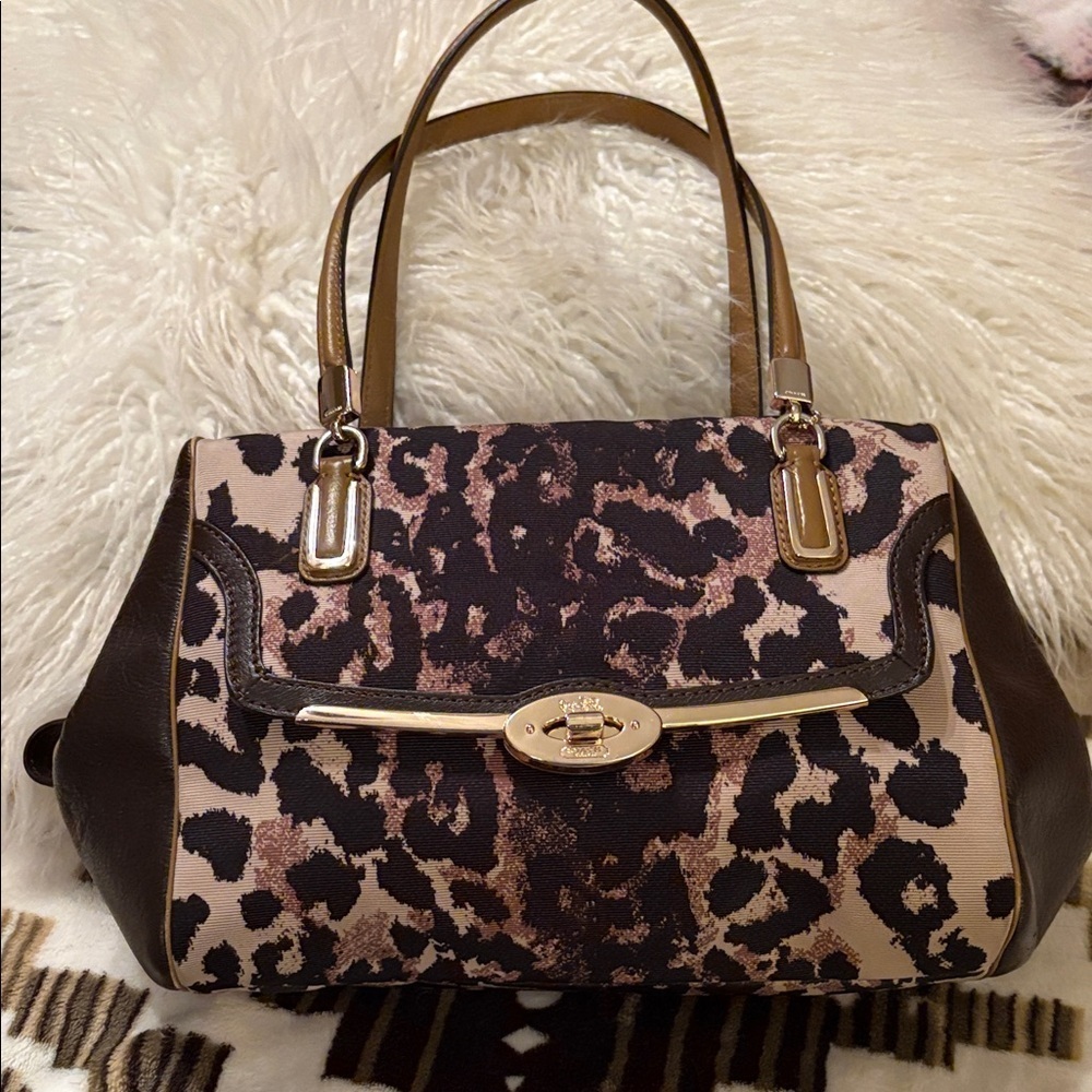 Ocelot Print Coach Women's Handbag D1382-24642